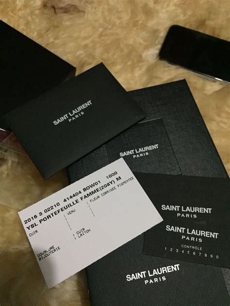 how do you know a ysl bag is real|ysl authenticity card.